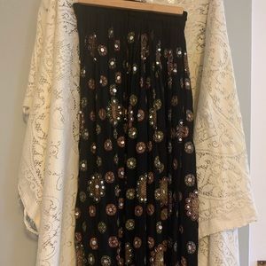 Vintage Boho “Musical” Maxi Skirt